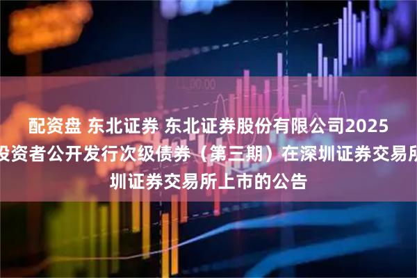 配资盘 东北证券 东北证券股份有限公司2025年面向专业投资者公开发行次级债券（第三期）在深圳证券交易所上市的公告