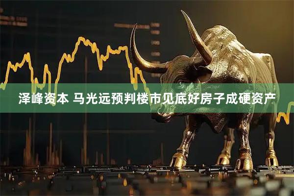 泽峰资本 马光远预判楼市见底好房子成硬资产